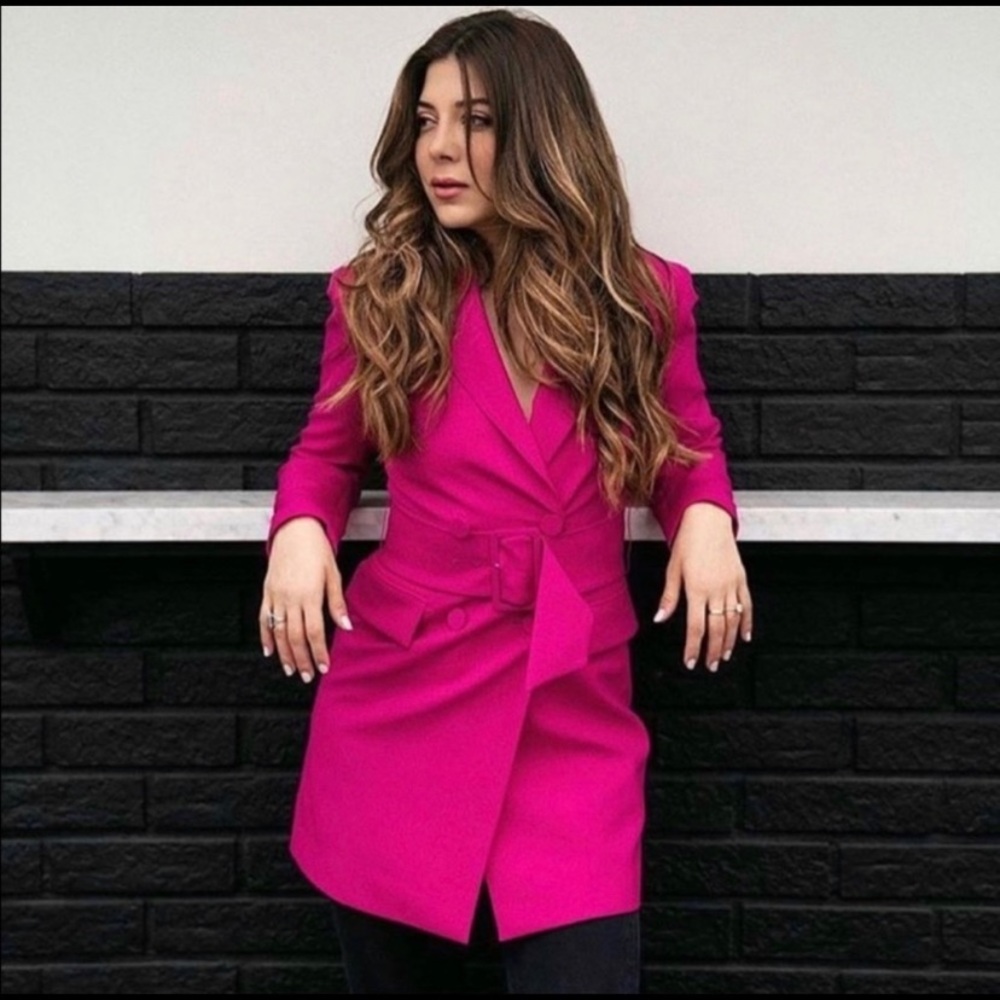 Zara belted blazer dress